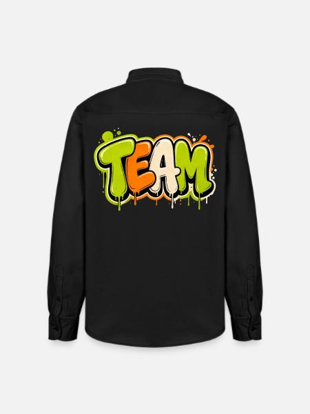 Team - Relaxed Fit Unisex Organic Shirt by Stanley/Stella - washed black