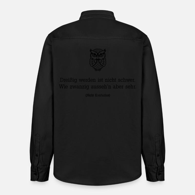 Trente ans, ce n’est pas difficile - Chemise unisexe coupe décontractée bio Stanley/Stella - noir délavé