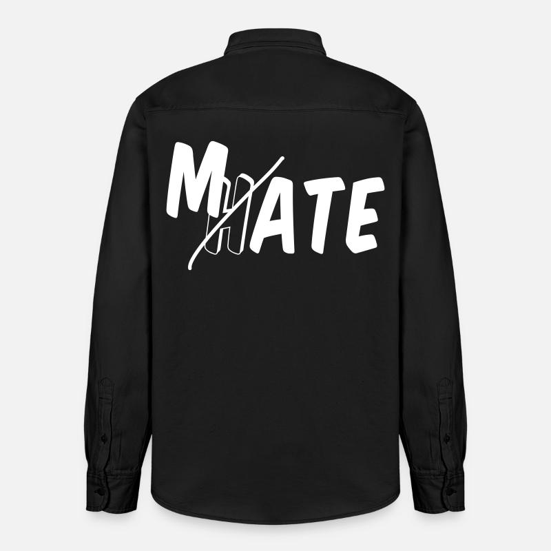 Mate - don’t hate - Relaxed Fit Unisex Organic Hemd von Stanley/Stella - washed Black