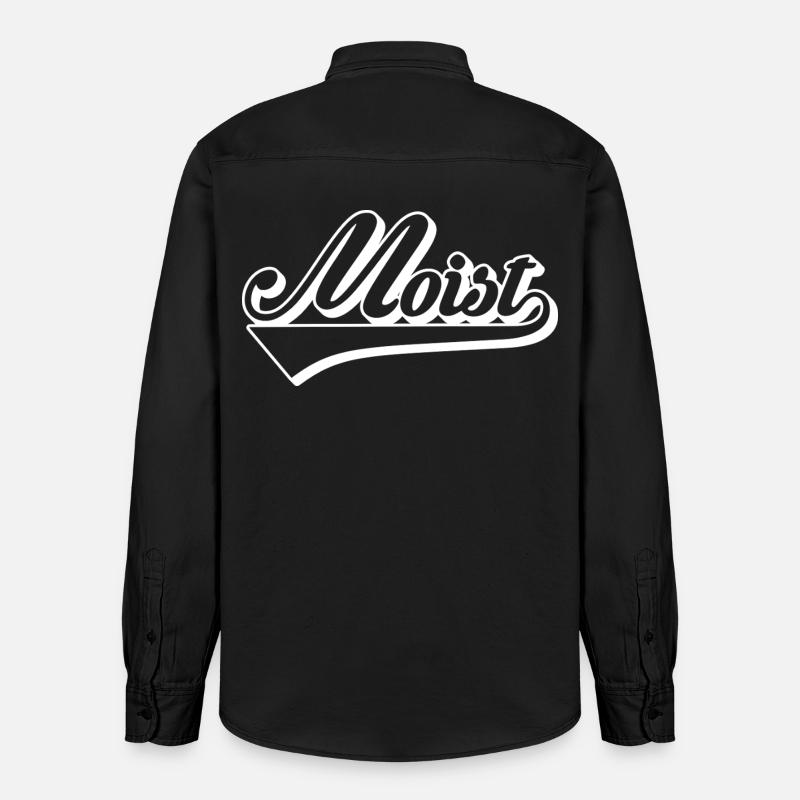 Mobiz Retro Script Logo - Relaxed Fit Unisex Organic Hemd von Stanley/Stella - washed Black