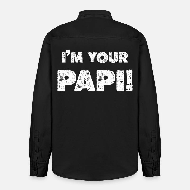Ich bin dein Papi - Relaxed Fit Unisex Organic Hemd von Stanley/Stella - washed Black