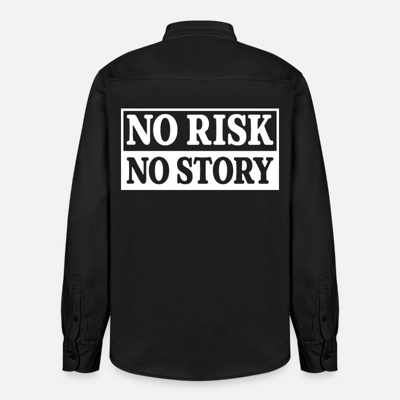 Pas de risque, pas d’histoire - Chemise unisexe coupe décontractée bio Stanley/Stella - noir délavé