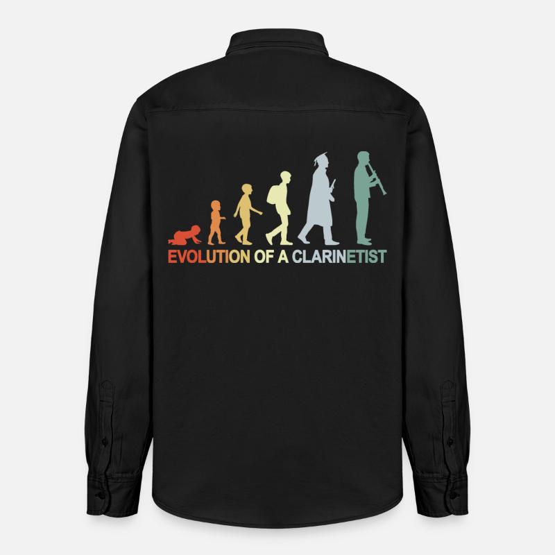 Klarinette Evolution - Relaxed Fit Unisex Organic Hemd von Stanley/Stella - washed Black