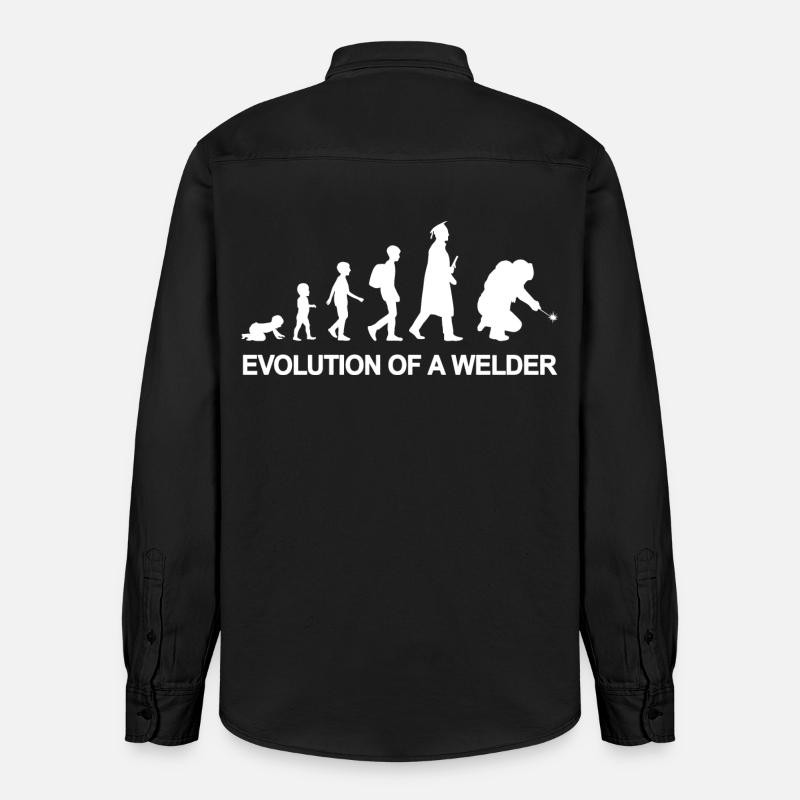 Evolution eines Schweißers - Relaxed Fit Unisex Organic Hemd von Stanley/Stella - washed Black