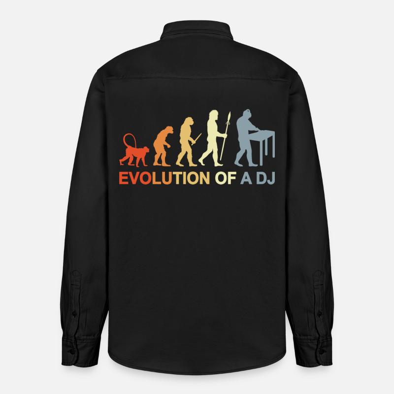 Evolution eines DJ - Relaxed Fit Unisex Organic Hemd von Stanley/Stella - washed Black