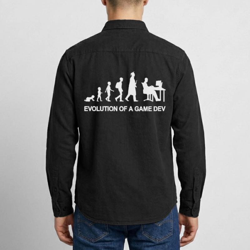 Game Developer Evolution Relaxed Fit Unisex Organic Shirt by Stanley/Stella