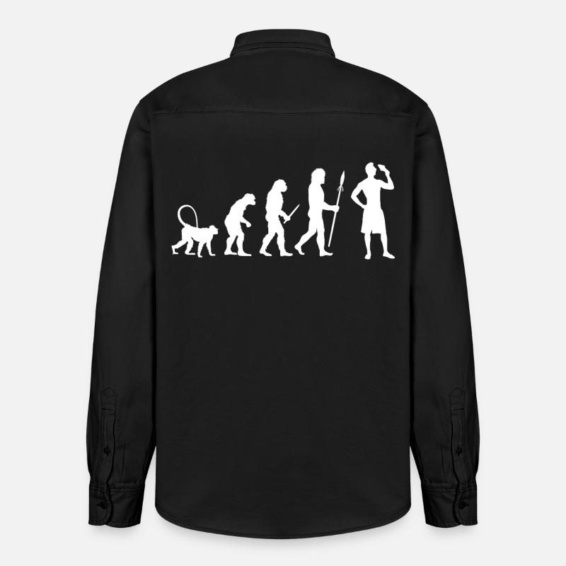 Eiscreme Evolution - Relaxed Fit Unisex Organic Hemd von Stanley/Stella - washed Black