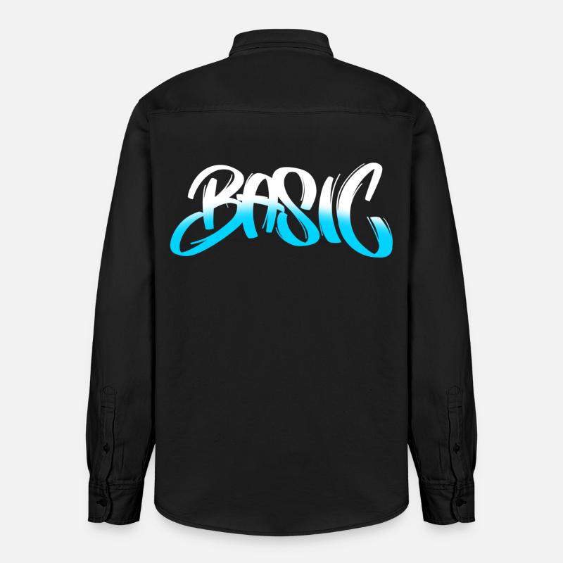 BASIC Graffiti Gradient - Relaxed Fit Unisex Organic Shirt by Stanley/Stella - washed black