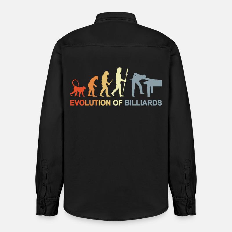 Billard Evolution - Chemise unisexe coupe décontractée bio Stanley/Stella - noir délavé