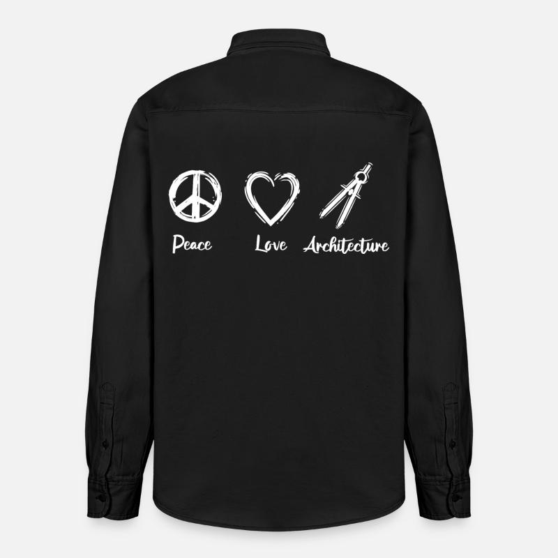 J’adore l’architecture - Chemise unisexe coupe décontractée bio Stanley/Stella - noir délavé