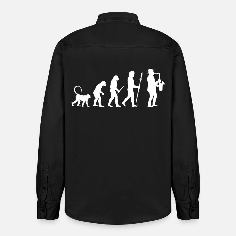 Évolution de la musique jazz - Chemise unisexe coupe décontractée bio Stanley/Stella - noir délavé