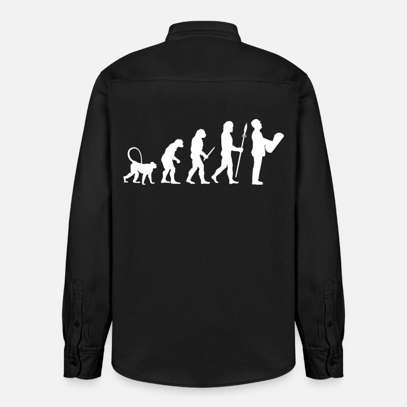 Die Entwicklung eines Architekten - Relaxed Fit Unisex Organic Hemd von Stanley/Stella - washed Black