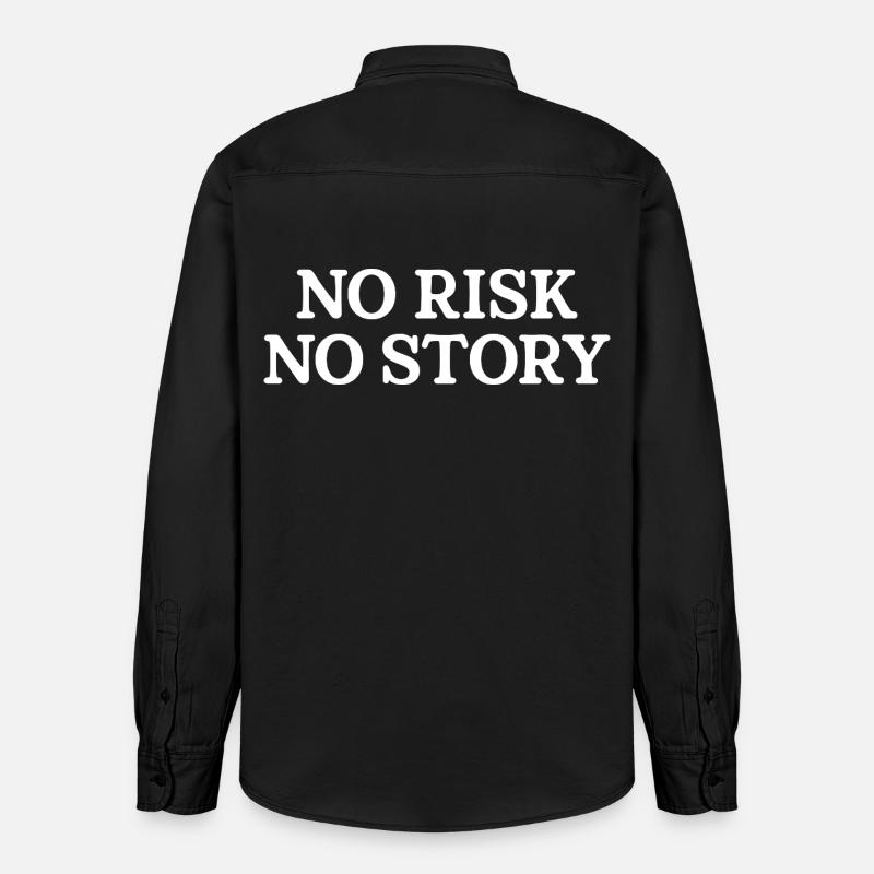 Pas de risque, pas d’histoire - Chemise unisexe coupe décontractée bio Stanley/Stella - noir délavé