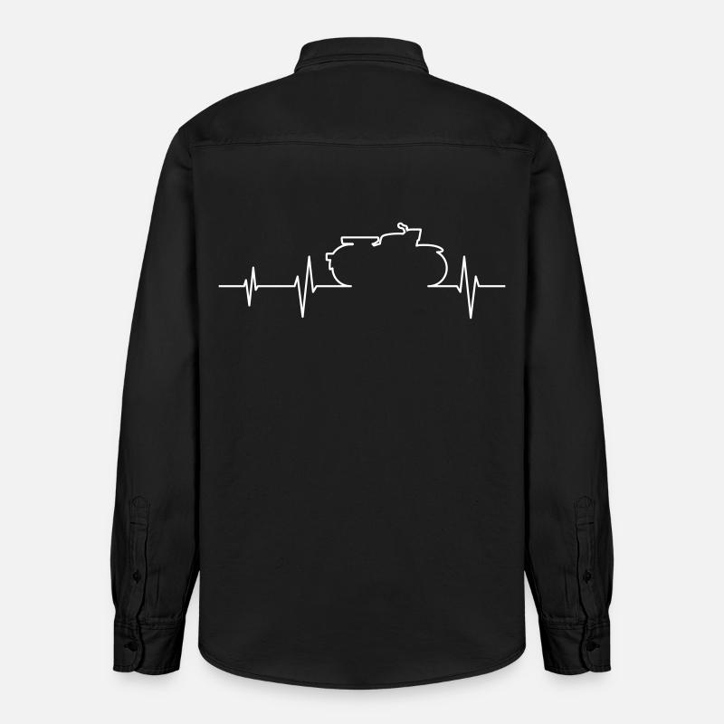 Simson Sparrowhawk Hawk ECG - Chemise unisexe coupe décontractée bio Stanley/Stella - noir délavé
