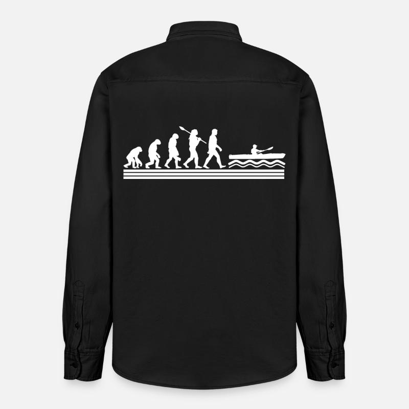 Kajak Evolution - Relaxed Fit Unisex Organic Hemd von Stanley/Stella - washed Black