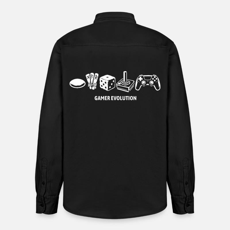 Controller Evolution | Gamer - Relaxed Fit Unisex Organic Hemd von Stanley/Stella - washed Black