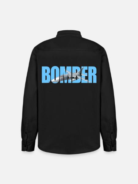 Bomber Su-24 - Relaxed Fit Unisex Organic Shirt by Stanley/Stella - washed black