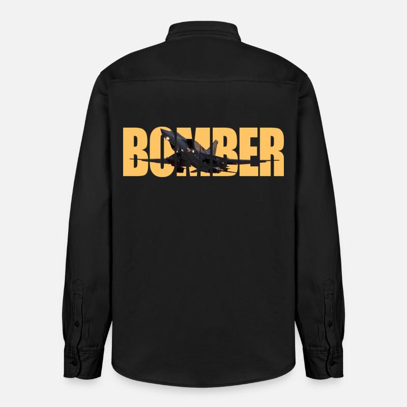 Bomber Tu-22 M3 - Relaxed Fit Unisex Organic Shirt by Stanley/Stella - washed black