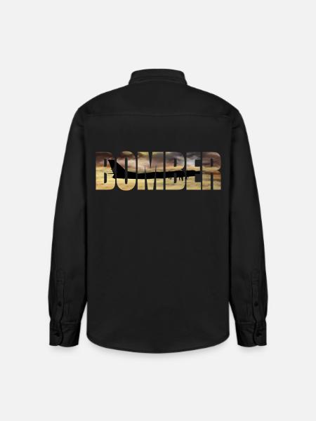Bomber Tu-95 - Relaxed Fit Unisex Organic Shirt by Stanley/Stella - washed black
