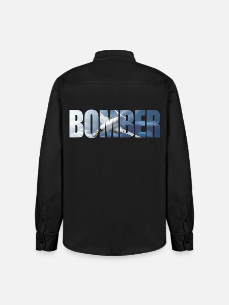 Bomber Tu-160 - Relaxed Fit Unisex Organic Shirt by Stanley/Stella - washed black