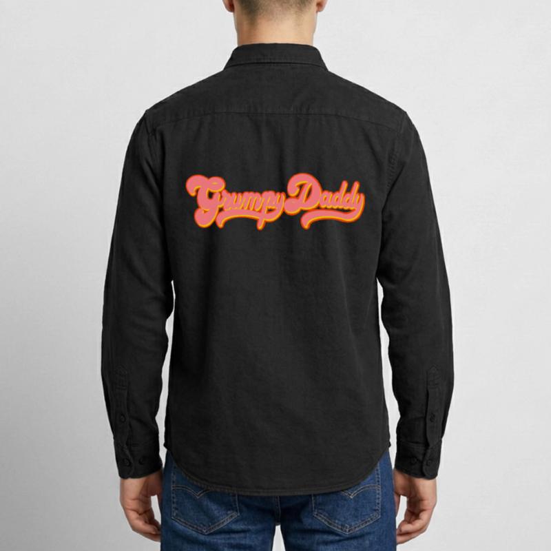 Script rétro de Grumpy Daddy - « Exploitation » en couleur Chemise unisexe coupe décontractée bio Stanley/Stella