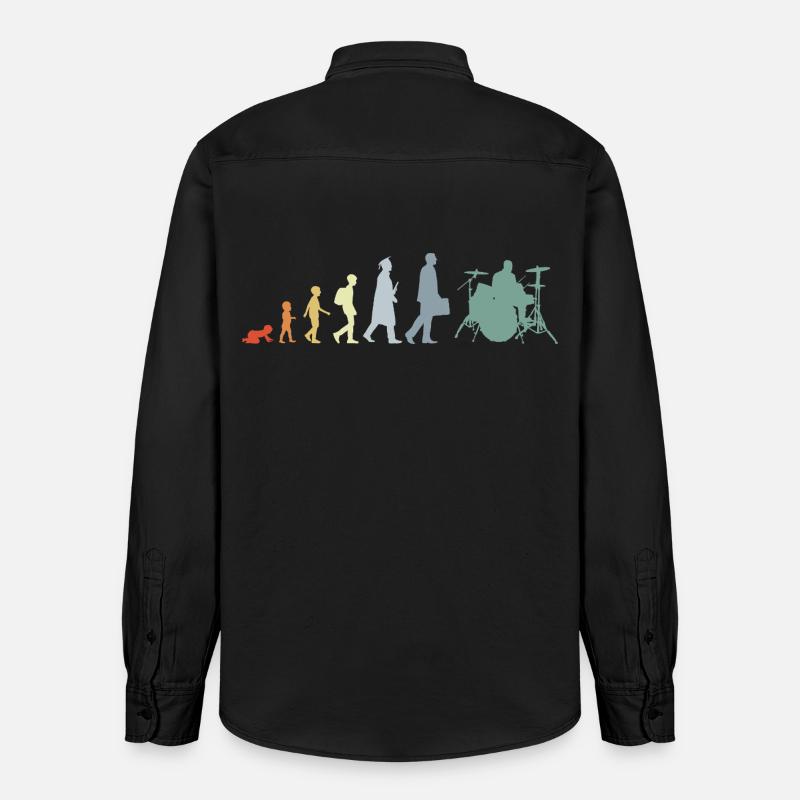 Drummer Evolution - Relaxed Fit Unisex Organic Hemd von Stanley/Stella - washed Black
