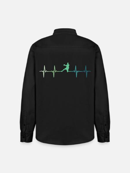Handball, Herzschlag, Handball - Relaxed Fit Unisex Organic Hemd von Stanley/Stella - washed Black