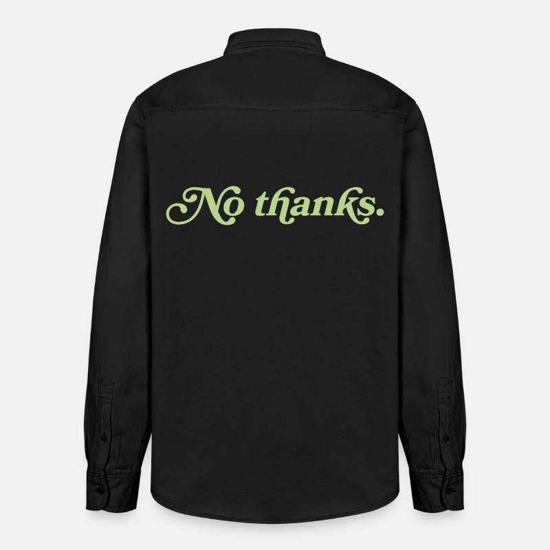 Nej tak – Minimalistisk statement - Stanley/Stella unisex skjorte afslappet pasform økologisk - washed black