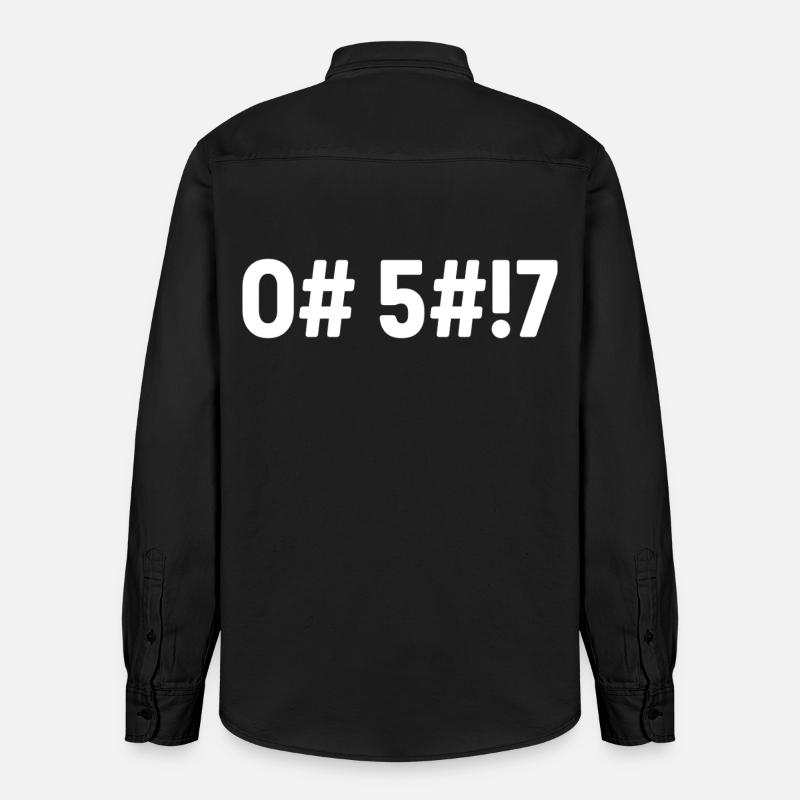 Oh Scheiße, codiert - Relaxed Fit Unisex Organic Hemd von Stanley/Stella - washed Black