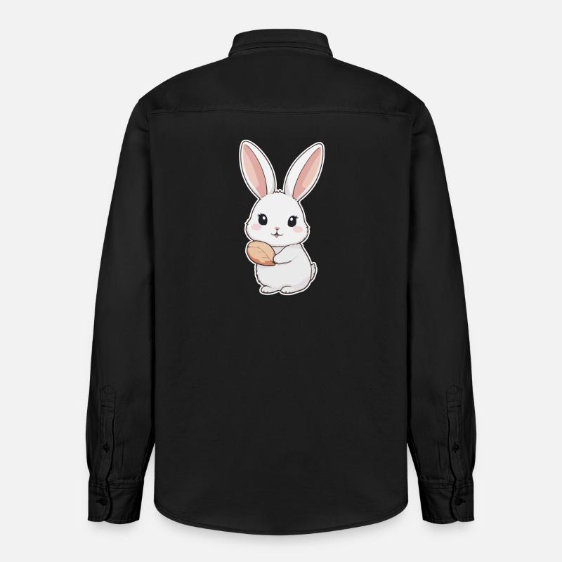 Lapin, Lapin, Lapin De Pâques - Chemise unisexe coupe décontractée bio Stanley/Stella - noir délavé