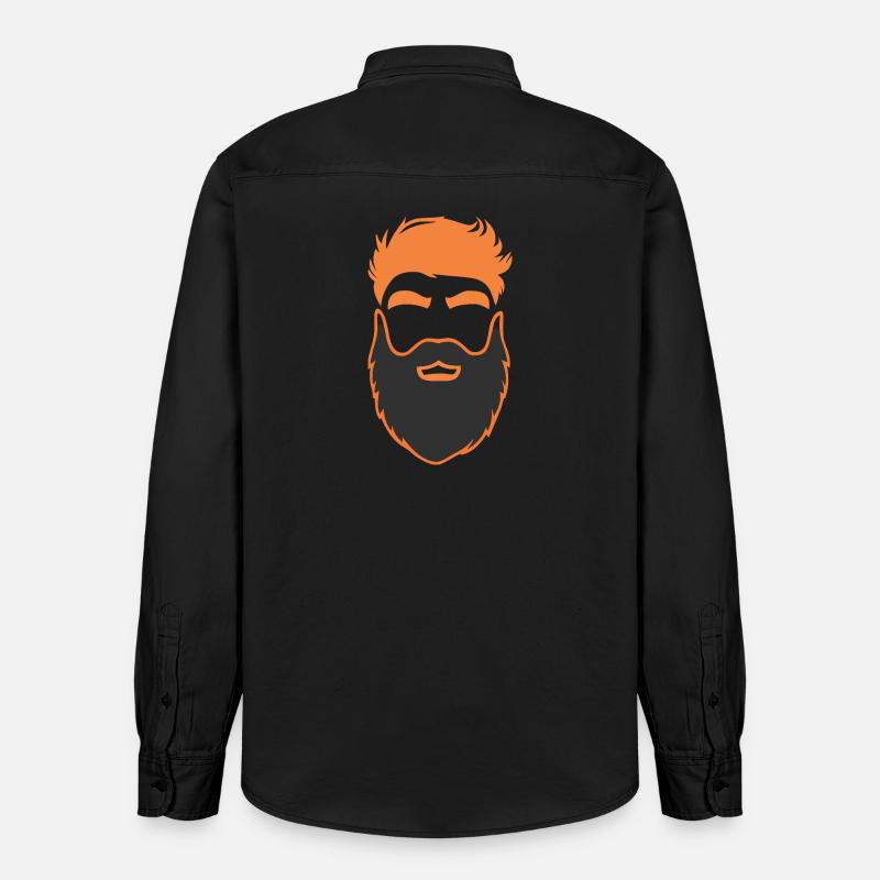 Nerd Bart Männer mit Bärten - Relaxed Fit Unisex Organic Hemd von Stanley/Stella - washed Black