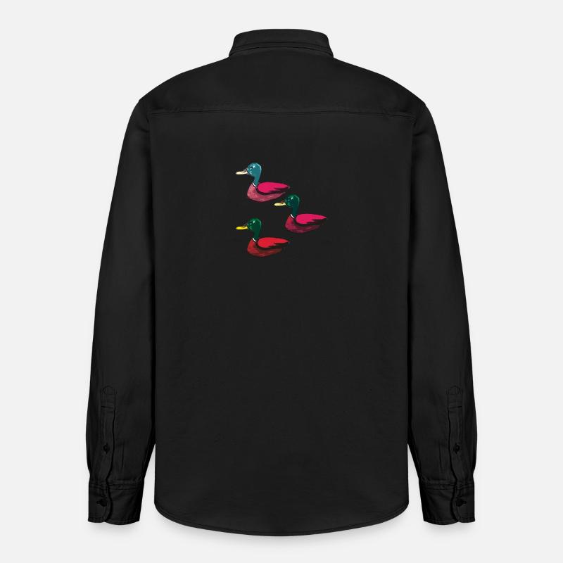 Canards pack de trois - Chemise unisexe coupe décontractée bio Stanley/Stella - noir délavé