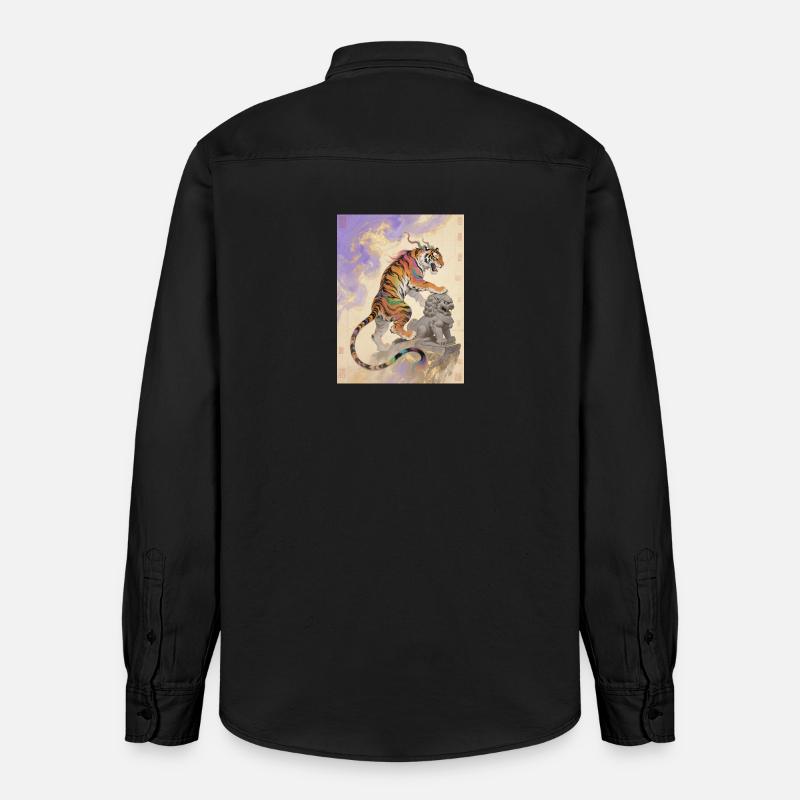 La Course Céleste : Zouwu – Élan Sacré - Chemise unisexe coupe décontractée bio Stanley/Stella - noir délavé