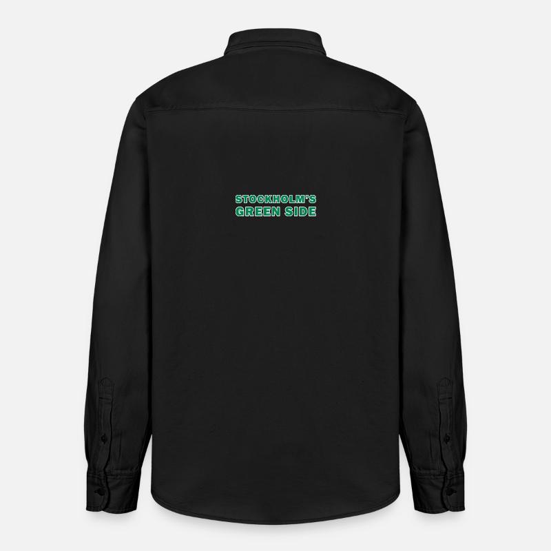 Le côté vert de Stockholm - Chemise unisexe coupe décontractée bio Stanley/Stella - noir délavé