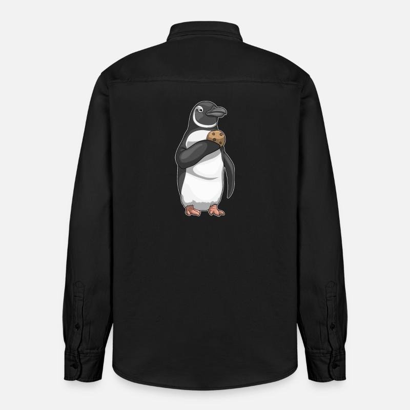 Biscuit pingouin - Chemise unisexe coupe décontractée bio Stanley/Stella - noir délavé