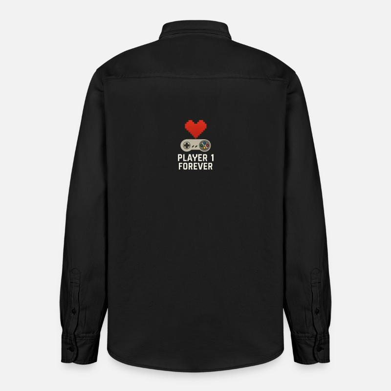 Conception de cœur de jeu rétro - Chemise unisexe coupe décontractée bio Stanley/Stella - noir délavé