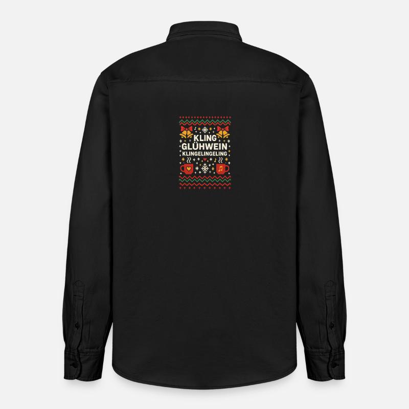 Klingelingeling au vin chaud - Chemise unisexe coupe décontractée bio Stanley/Stella - noir délavé