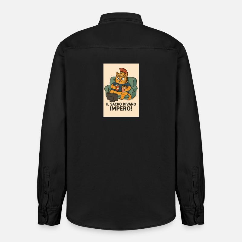 Sacro_divano_Impero - Relaxed Fit Unisex Organic Hemd von Stanley/Stella - washed Black