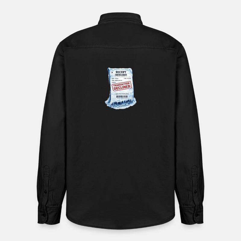 Eingefrorene Quittung: Abgelehnte Transaktion - Relaxed Fit Unisex Organic Hemd von Stanley/Stella - washed Black