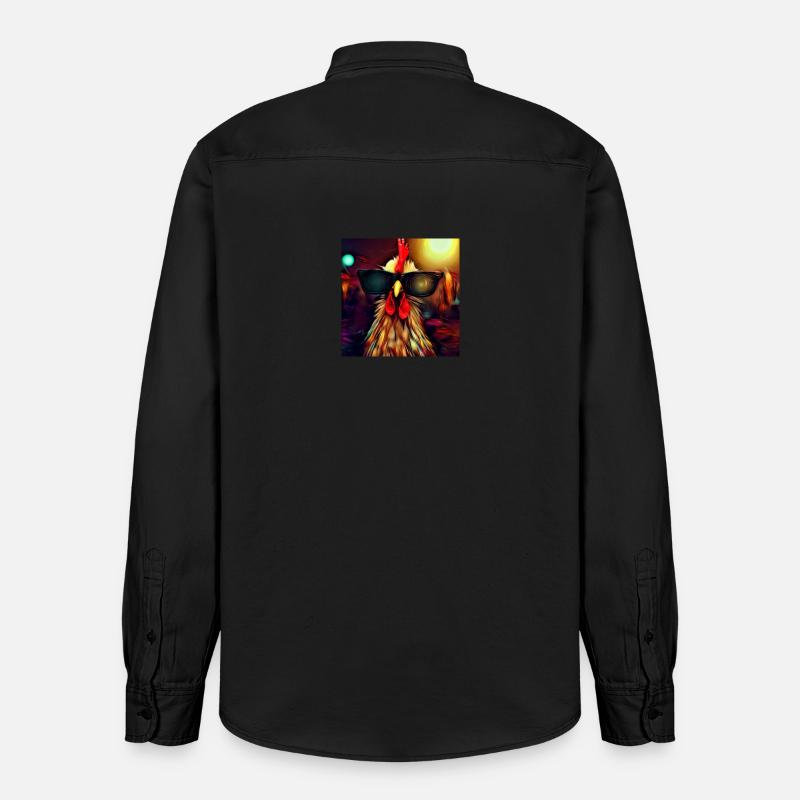 Fancy Chicken I - Relaxed Fit Unisex Organic Hemd von Stanley/Stella - washed Black