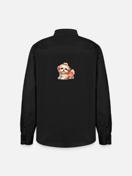 Cute dog - Relaxed Fit Unisex Organic Shirt by Stanley/Stella - washed black