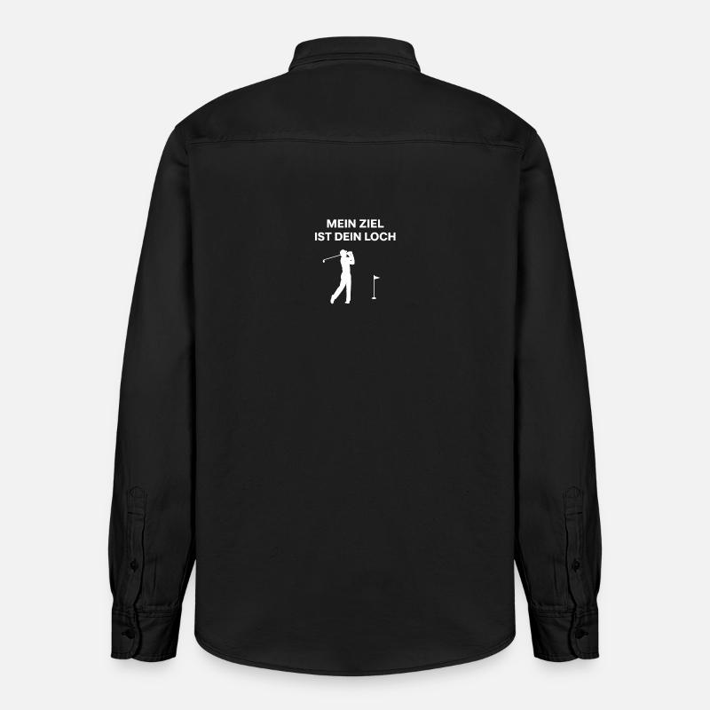 Mon objectif, c’est ton trou - Chemise unisexe coupe décontractée bio Stanley/Stella - noir délavé