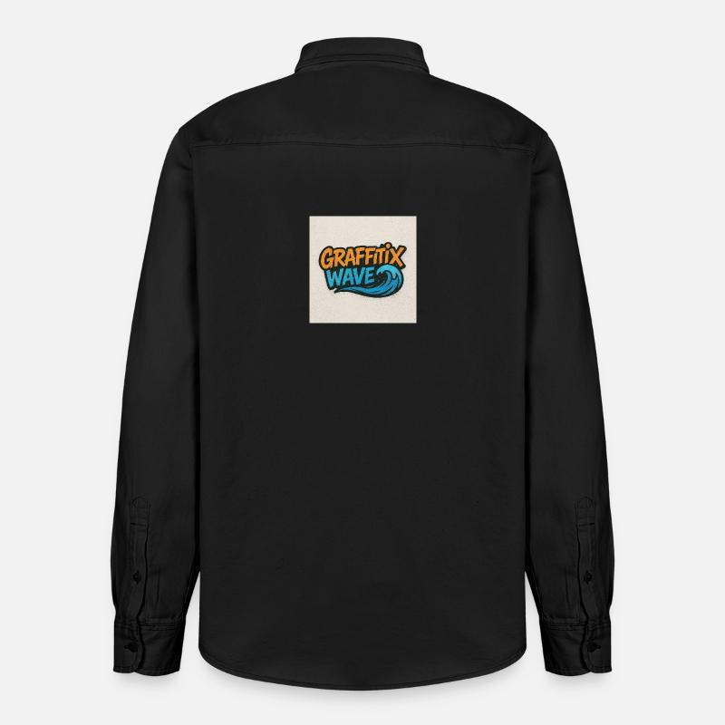 Graffitix Wave Graffiti Logo - Relaxed Fit Unisex Organic Shirt by Stanley/Stella - washed black