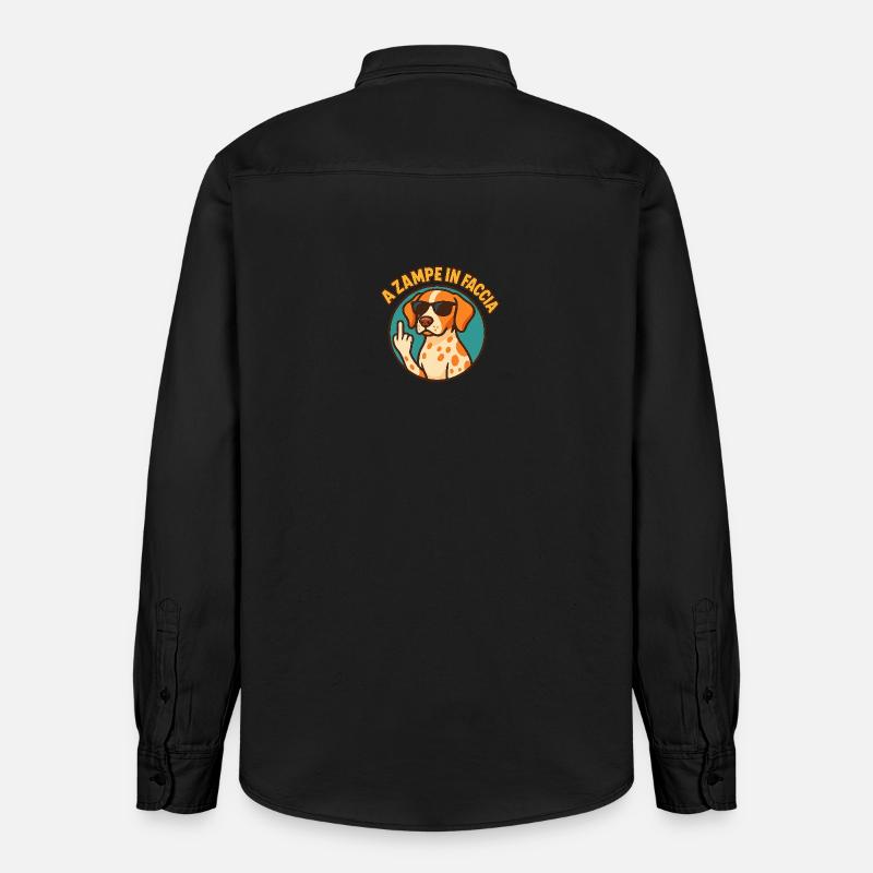Avec les pattes dans le visage - Chemise unisexe coupe décontractée bio Stanley/Stella - noir délavé