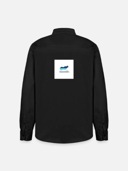 Bodensee Landschaftslogo Seeufer - Relaxed Fit Unisex Organic Hemd von Stanley/Stella - washed Black