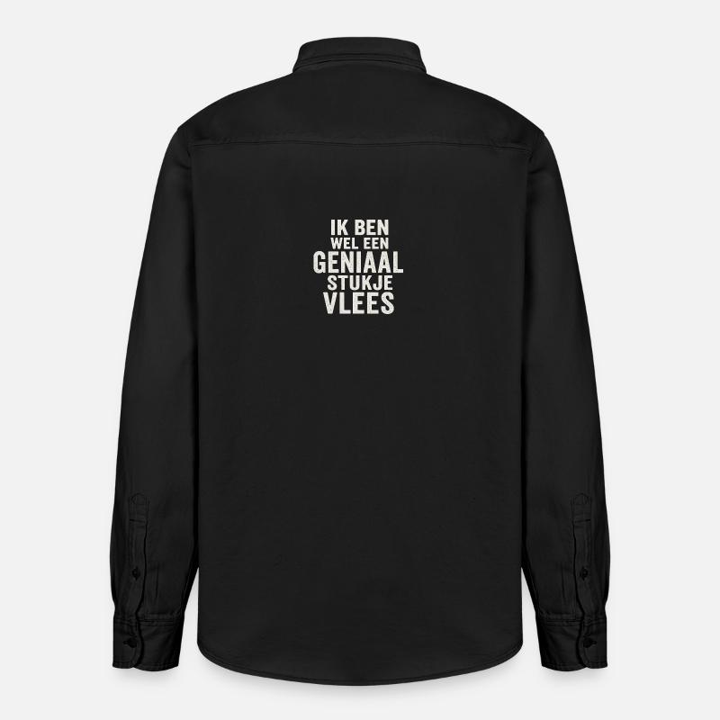 Genialer Fleisch-Tippfehler - Relaxed Fit Unisex Organic Hemd von Stanley/Stella - washed Black