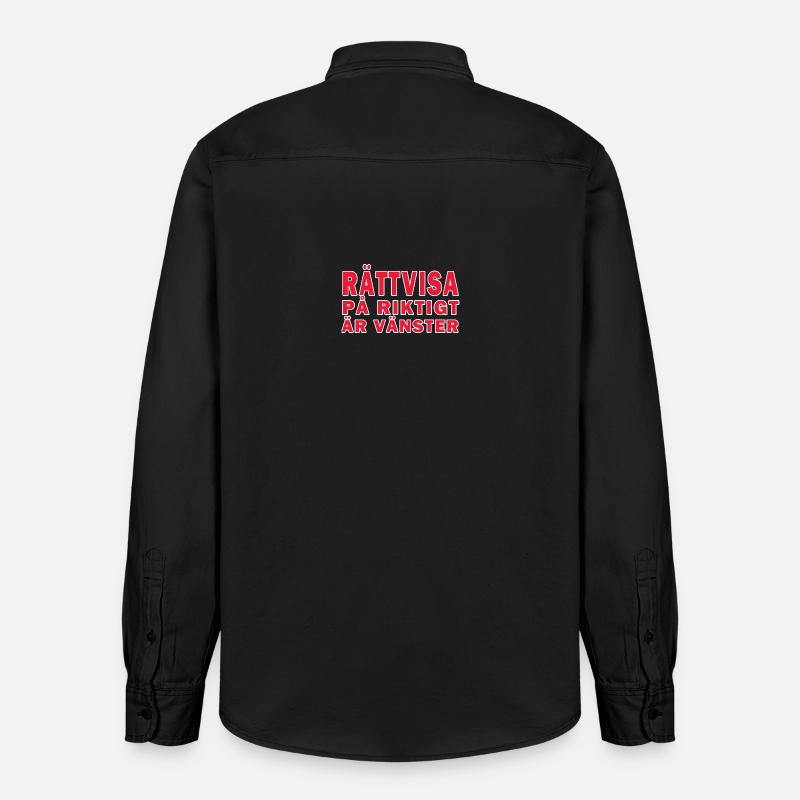 Justice pour de vrai, c’est parti - Chemise unisexe coupe décontractée bio Stanley/Stella - noir délavé
