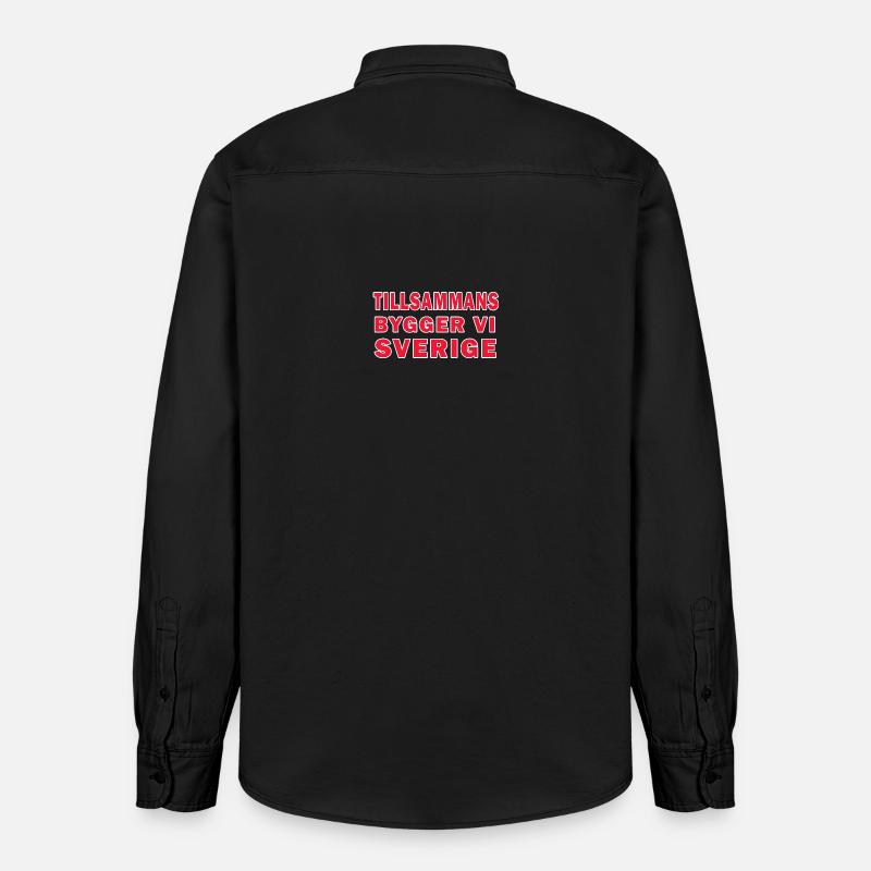 Ensemble, la Suède construit - Chemise unisexe coupe décontractée bio Stanley/Stella - noir délavé
