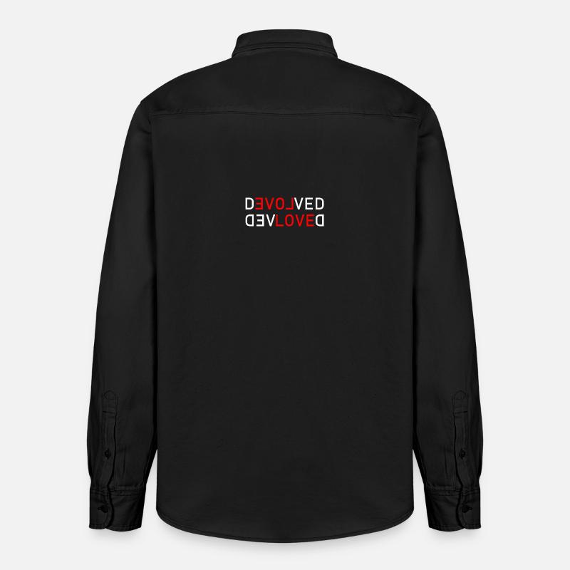 Love Devolved - Relaxed Fit Unisex Organic Hemd von Stanley/Stella - washed Black