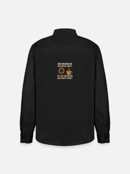 Engineer Humor Coffee Engine - Relaxed Fit Unisex Organic Shirt by Stanley/Stella - washed black